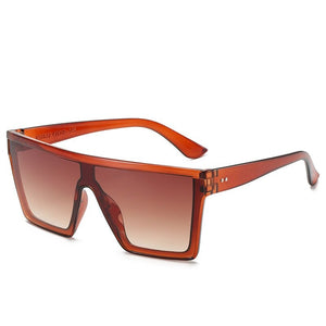 Occhiali da sole quadrati oversize da donna flat top da uomo 2023 tonalità da donna retrò Designer di marca Occhiali oculos UV400 