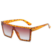 Carica l&#39;immagine nel visualizzatore di Gallery, Occhiali da sole quadrati oversize da donna flat top da uomo 2023 tonalità da donna retrò Designer di marca Occhiali oculos UV400 