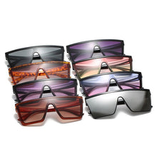 Carica l&#39;immagine nel visualizzatore di Gallery, Occhiali da sole quadrati oversize da donna flat top da uomo 2023 tonalità da donna retrò Designer di marca Occhiali oculos UV400 
