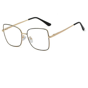 oversized square glasses frame women fashion high quality clear lens New luxury brand Metal Frame Eyeglasses Frames For Women