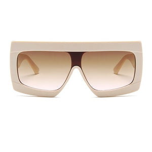 oversized sunglasses women big frame  Brand pilot Flat Top sunglasses for woman square black female glasses Shades