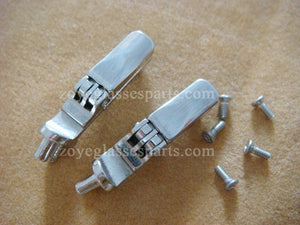 patent double spring hinge for wood glasses, easily installed flex hinge for wood sunglasses comes with screws TSH-52-A