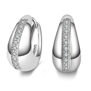 pendientes mujer moda 925 sterling silver jewelry U cz studs earrings women brincos para as mulheres boucle d'oreille oorbellen