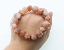 Load image into Gallery viewer, pink sunstone/lemon quartz/pink/white/prehnite faceted 13*18mm baroque bracelet 7.5inch wholesale beads nature gemstone