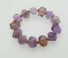 Load image into Gallery viewer, pink sunstone/lemon quartz/pink/white/prehnite faceted 13*18mm baroque bracelet 7.5inch wholesale beads nature gemstone