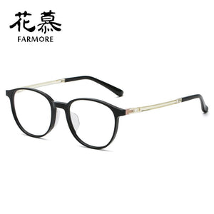 plastic steel plate eyeglass frame brand full frame comfortable goose face myopia glasses frame flat lens