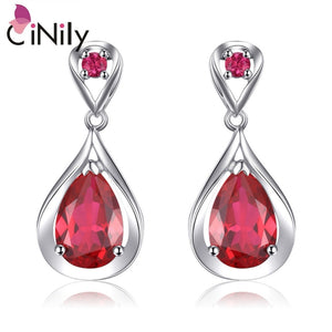 CiNily 100% Authentic 925 Sterling Silver Created Kunzite Wholesale for Women Jewelry Wedding Engagement Stud Earrings 1" SE042