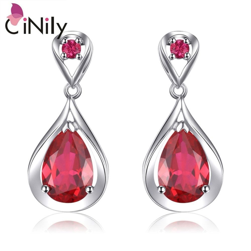 CiNily 100% Authentic 925 Sterling Silver Created Kunzite Wholesale for Women Jewelry Wedding Engagement Stud Earrings 1
