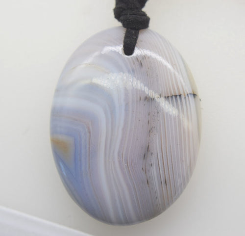 vene viola agata piatta pendente da 18 pollici 30 * 40mm collana di perle bianche perline all'ingrosso natura 