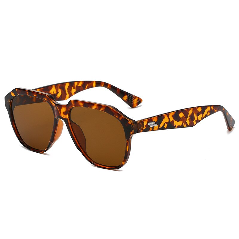 rectangle rivet sunglasses women men 2023 brand designer black Leopard shades for women festival oculos de sol feminino uv400