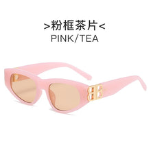 Load image into Gallery viewer, rectangle sunglasses women men BB high quality brand designer green tea leopard small sun glasses oculos de sol