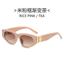 Load image into Gallery viewer, rectangle sunglasses women men BB high quality brand designer green tea leopard small sun glasses oculos de sol