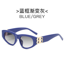 Load image into Gallery viewer, rectangle sunglasses women men BB high quality brand designer green tea leopard small sun glasses oculos de sol