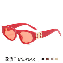 Load image into Gallery viewer, rectangle sunglasses women men BB high quality brand designer green tea leopard small sun glasses oculos de sol