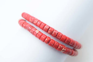 red jasper roundel 6*4mm bracelet 7.5inch wholesale beads nature gemstone