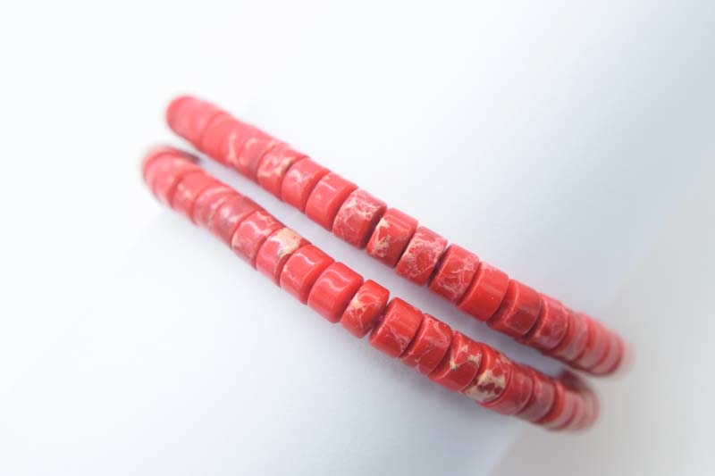 red jasper roundel 6*4mm bracelet 7.5inch wholesale beads nature gemstone