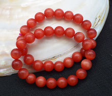 Load image into Gallery viewer, red/pink/green /blue cateye agate round 10mm bracelet 7.5inch wholesale beads nature FPPJ
