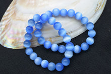 Load image into Gallery viewer, red/pink/green /blue cateye agate round 10mm bracelet 7.5inch wholesale beads nature FPPJ