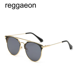 reggaeon  2023 black ladies or men's cat mirror sunglasses d Sexy mirror retro sun glasses uv400 blue