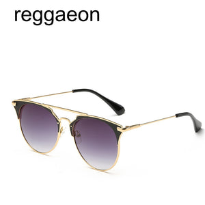 reggaeon  2023 black ladies or men's cat mirror sunglasses d Sexy mirror retro sun glasses uv400 blue