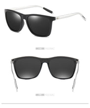 Load image into Gallery viewer, reggaeon  square polarized sunglasses  men&#39;s UV400 aluminum legs painted lenses night vision women sun glasses black