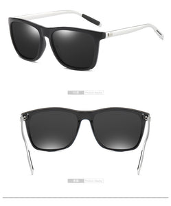 reggaeon  square polarized sunglasses  men's UV400 aluminum legs painted lenses night vision women sun glasses black