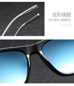 reggaeon  square polarized sunglasses  men's UV400 aluminum legs painted lenses night vision women sun glasses black