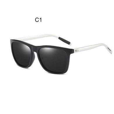 reggaeon  square polarized sunglasses  men's UV400 aluminum legs painted lenses night vision women sun glasses black