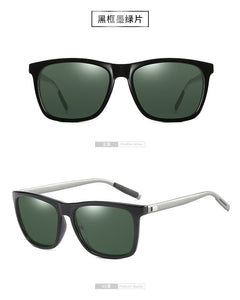 reggaeon  square polarized sunglasses  men's UV400 aluminum legs painted lenses night vision women sun glasses black