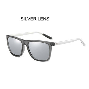 reggaeon  square polarized sunglasses  men's UV400 aluminum legs painted lenses night vision women sun glasses black