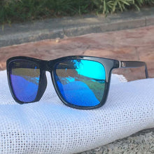 Load image into Gallery viewer, reggaeon  square polarized sunglasses  men&#39;s UV400 aluminum legs painted lenses night vision women sun glasses black