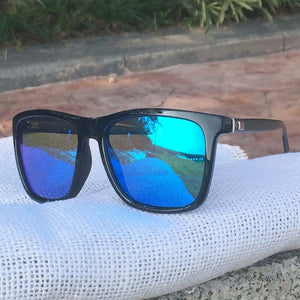reggaeon  square polarized sunglasses  men's UV400 aluminum legs painted lenses night vision women sun glasses black