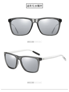 reggaeon  square polarized sunglasses  men's UV400 aluminum legs painted lenses night vision women sun glasses black
