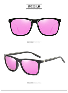 reggaeon  square polarized sunglasses  men's UV400 aluminum legs painted lenses night vision women sun glasses black