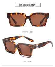 Load image into Gallery viewer, retro small rectangel off white logo sunglasses women men  high quality driving sun glasses vintage oculos de sol feminino