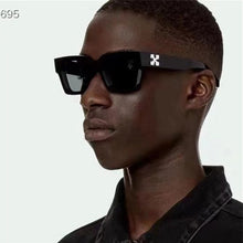 Load image into Gallery viewer, retro small rectangel off white logo sunglasses women men  high quality driving sun glasses vintage oculos de sol feminino