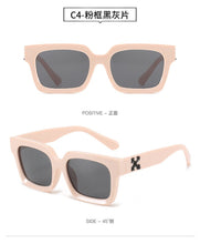 Load image into Gallery viewer, retro small rectangel off white logo sunglasses women men  high quality driving sun glasses vintage oculos de sol feminino