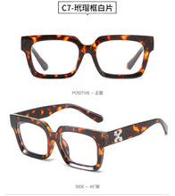 Load image into Gallery viewer, retro small rectangel off white logo sunglasses women men  high quality driving sun glasses vintage oculos de sol feminino
