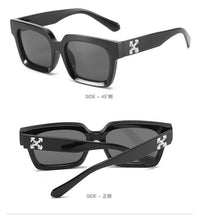 Load image into Gallery viewer, retro small rectangel off white logo sunglasses women men  high quality driving sun glasses vintage oculos de sol feminino