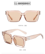 Load image into Gallery viewer, retro small rectangel off white logo sunglasses women men  high quality driving sun glasses vintage oculos de sol feminino