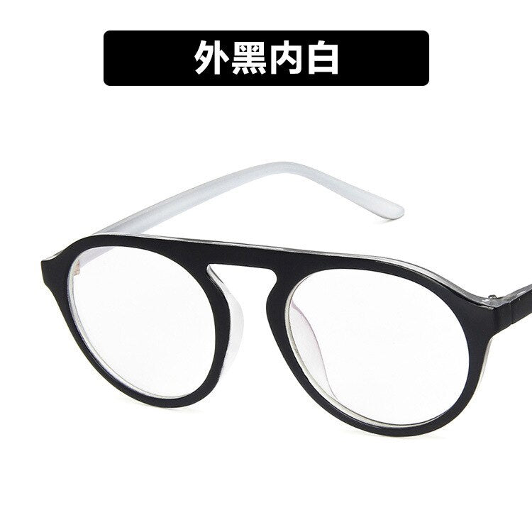 round frame flat lens 2415 fashionable personality large frame glasses frame with myopia cross border spectacle frame