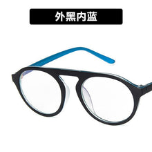 Load image into Gallery viewer, round frame flat lens 2415 fashionable personality large frame glasses frame with myopia cross border spectacle frame