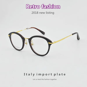 round glasses frame 2023 Brand retro eyeglasses Configuration Polarized sunglasses clip Myopic Computer Optical Frame