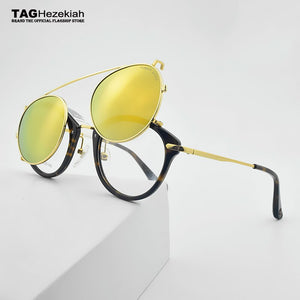round glasses frame 2023 Brand retro eyeglasses Configuration Polarized sunglasses clip Myopic Computer Optical Frame
