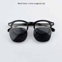 Load image into Gallery viewer, round glasses frame Brand myopia computer eyeglasses frames men women Vintage spectacle Retro optical Polarized sunglasses clip