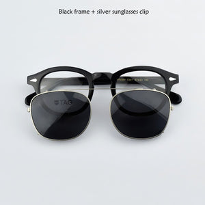 round glasses frame Brand myopia computer eyeglasses frames men women Vintage spectacle Retro optical Polarized sunglasses clip