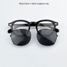 Load image into Gallery viewer, round glasses frame Brand myopia computer eyeglasses frames men women Vintage spectacle Retro optical Polarized sunglasses clip