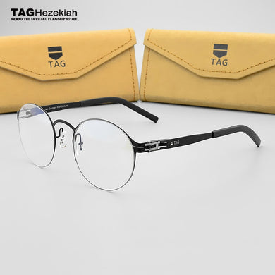 round glasses frame women's frame degree eyeglasses men TAG Brand Myopia computer optical glasses frame original box vintage