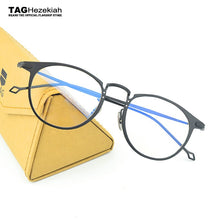 Load image into Gallery viewer, round glasses frames 2023 spectacles eyeglasses women Titanium Retro tag Brand Computer Reading Optical myopia T502