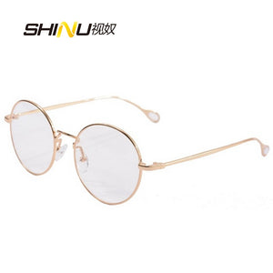 round metal eyeglass frames women glasses men round gold glasses frames vintage prescription lense Plain Glass 2757